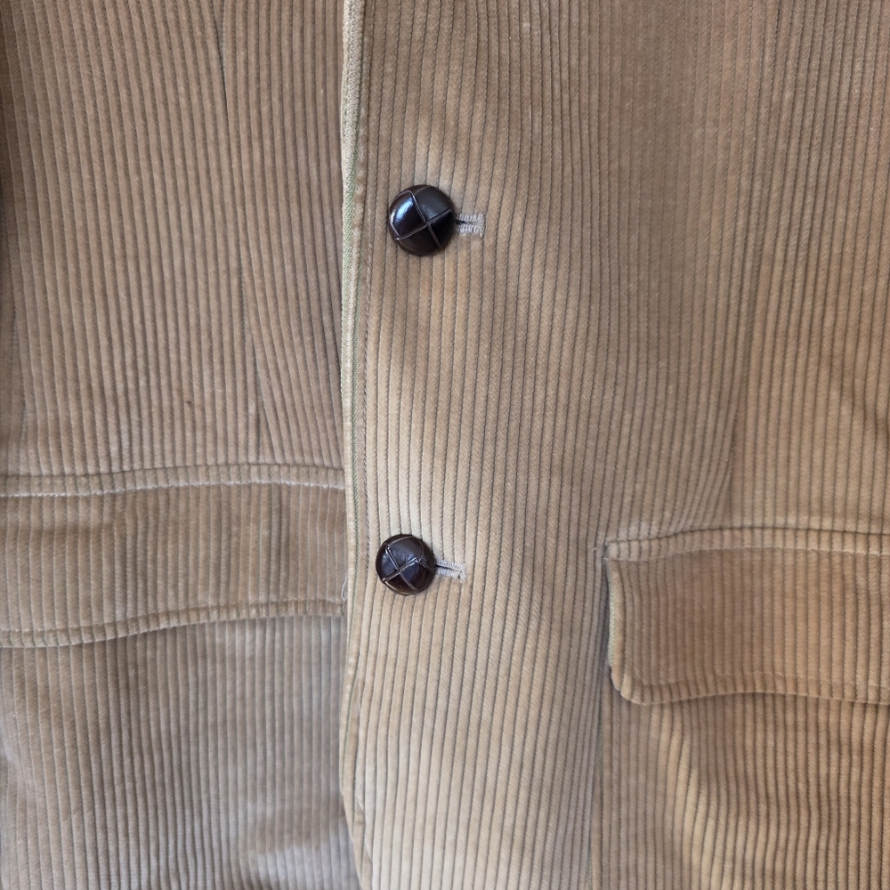 VTG Orvis Corduroy Tan Sport Coat Blazer 38R USA Elbow Patches Heritage Academia - Picture 3 of 16